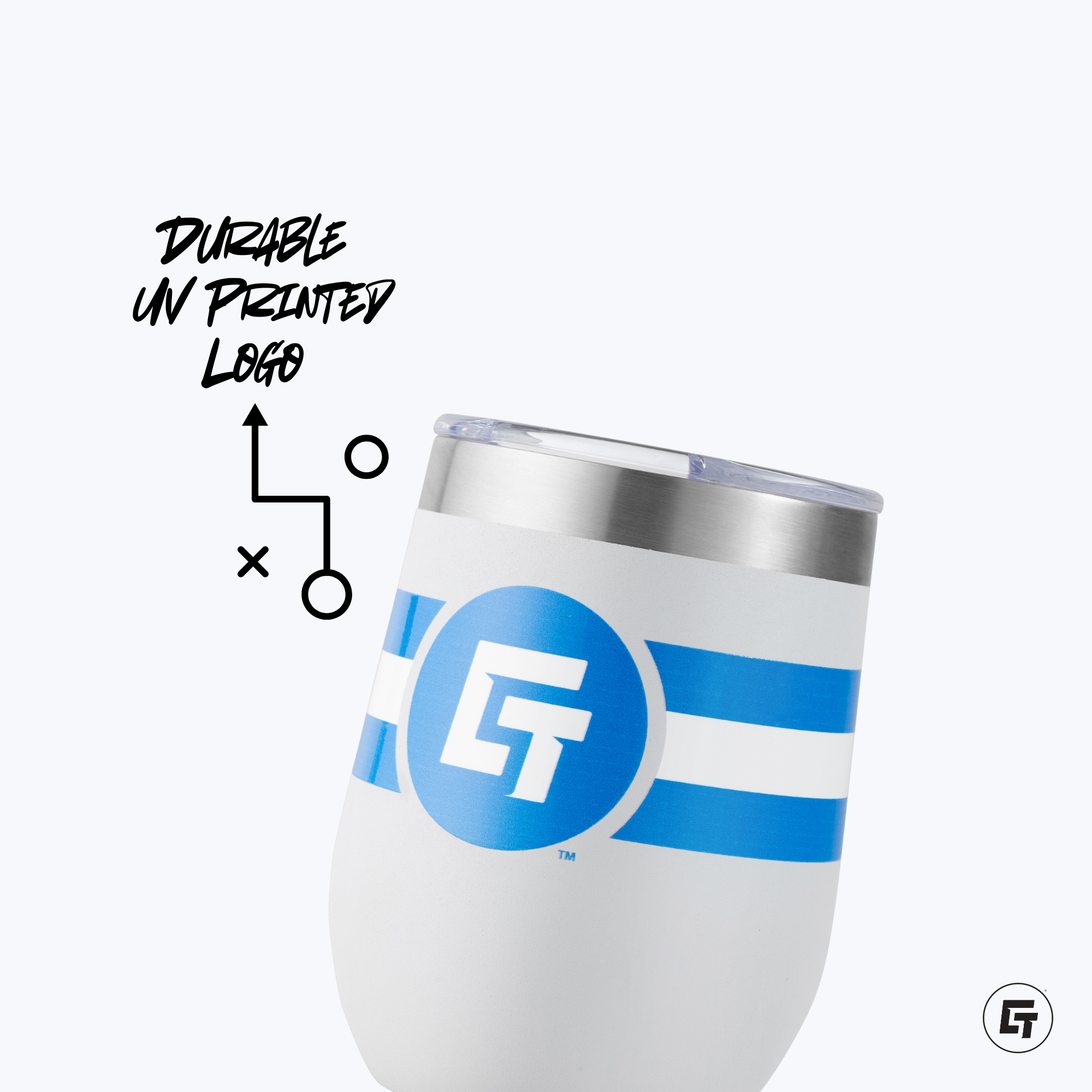 Florida Freeze 12oz Light Blue Stemless Tumbler